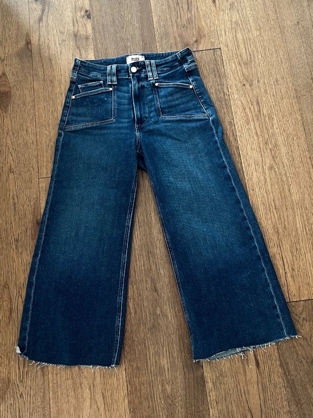 PAIGE Anessa Crop Wide Leg Jeans Petite size 27
